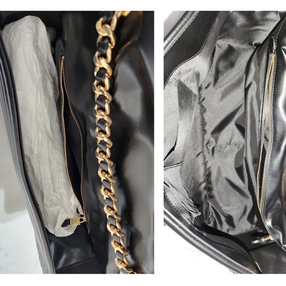 MOSCHINO COUTURE Macro Biker Bag GIANT Black Motorcycle Jacket Shoulder Purse - Picture 13 of 16